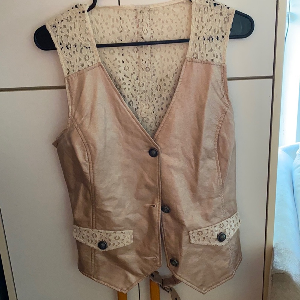 BKE leather vest